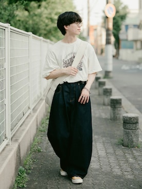 「アイテム（サングラス）」を使った、RIKUさん（メンズ・171cm）の夏コーディネート