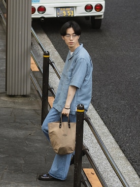「EDWIN（エドウィン）のアイテム（パンツ）」を使った、RIKUさん（メンズ・171cm）の夏コーディネート