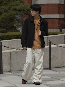 「GLOSTER（グロスター）のアイテム」を使った、RIKUさん（メンズ・171cm）の春コーディネート