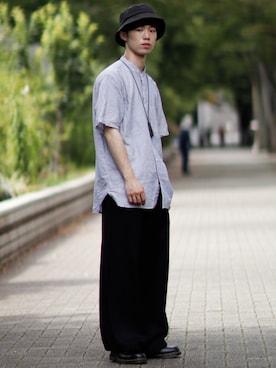「レースアップシューズ」｜「アイテム（財布/小物）」を使った、RIKUさん（メンズ・171cm）の夏コーディネート