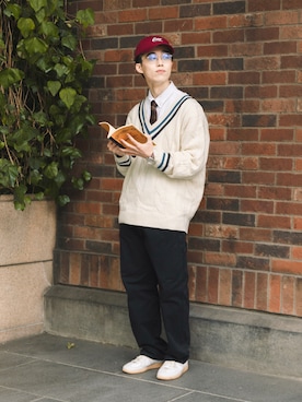「EDWIN（エドウィン）のアイテム」を使った、RIKUさん（メンズ・171cm）の冬コーディネート