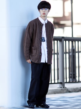 「UNIQLO（ユニクロ）のアイテム（チノパンツ）」を使った、RIKUさん（メンズ・171cm）の秋コーディネート