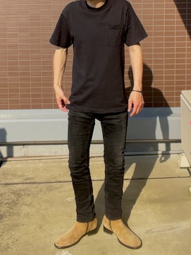 「BUTTERO（ブッテロ）のアイテム（ブーツ）」を使った、エフポンさん（メンズ・171cm）の春コーディネート