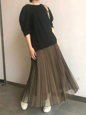 「オーロラスカート」｜tea._.coさん（レディース・164cm）の夏コーディネート