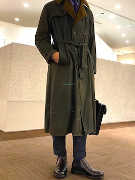 「アイテム（ビジネスバッグ）」を使った、matsudaさん（メンズ・175cm）の秋コーディネート