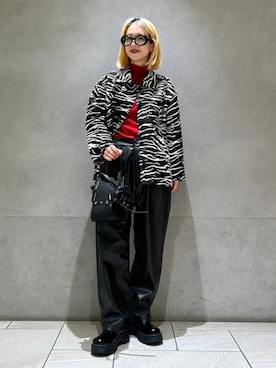 「秋冬」｜「アイテム（その他アウター）」を使った、Demi-Luxe BEAMSさん（レディース・163cm）の秋コーディネート