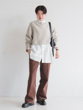 「Demi-Luxe BEAMS（デミルクス ビームス）のアイテム」を使った、Demi-Luxe BEAMSさん（レディース・162cm）の秋コーディネート