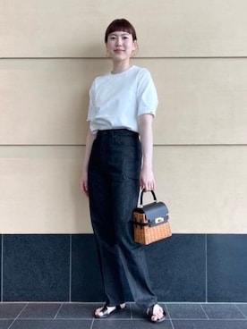 「woadblue（ウォードブルー）のアイテム（パンツ）」を使った、Demi-Luxe BEAMSさん（レディース・158cm）の夏コーディネート