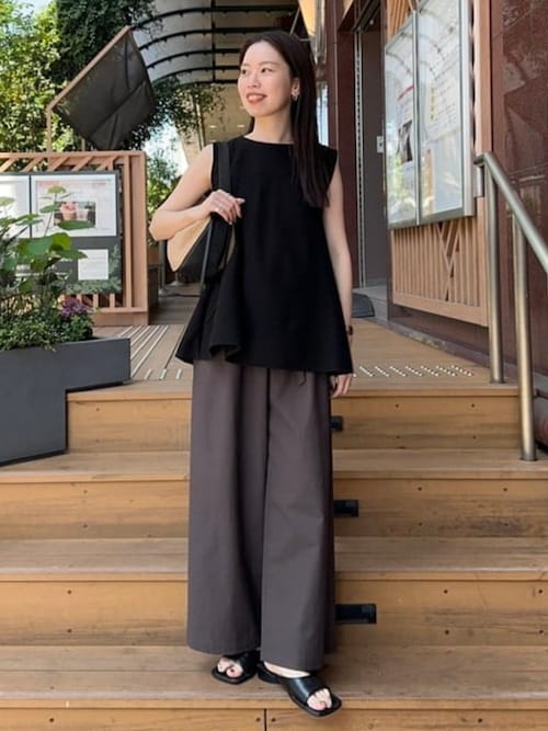 Demi-luxe beams リボン付きパンツ Demi-Luxe BEAMS（デミルクス ビームス）ウエストリボン ドライ