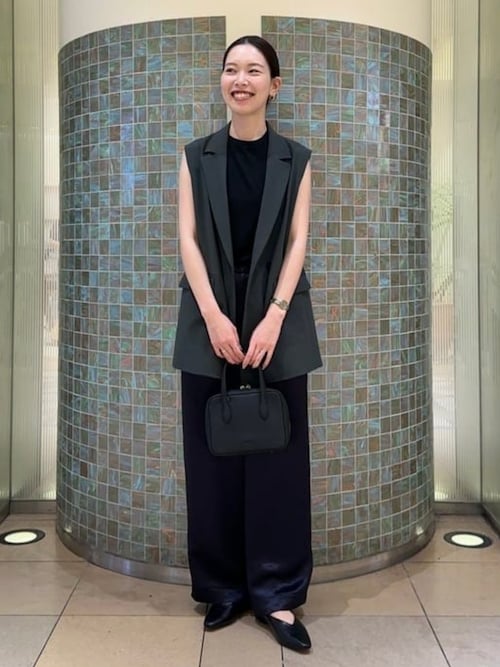 1% テンセルアセテートベスト Demi-Luxe BEAMS（デミルクス ビームス）アセテート ナイロン