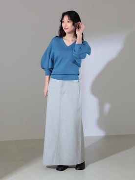 「woadblue（ウォードブルー）のアイテム（スカート）」を使った、Demi-Luxe BEAMSさん（レディース・157cm）の冬コーディネート