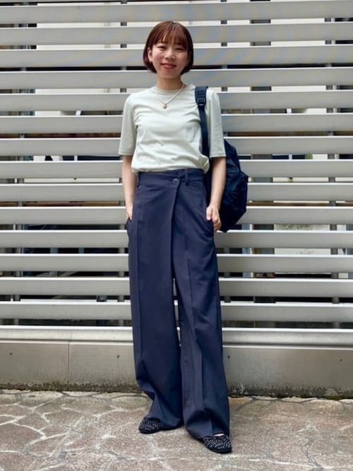 セール】ラップ タック ワイドパンツ［手洗い可］（その他パンツ