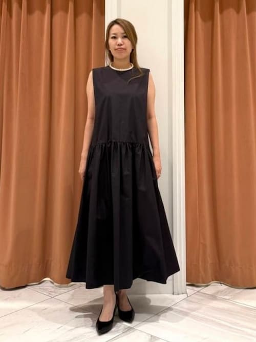 極美品.定価2.9万☆デミルクスビームス 洗える ティアードワンピース 38 極美品.定価2.9万☆デミルクスビームス 洗える ティアード