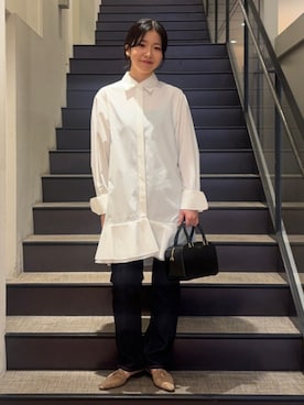 「upperhights（アッパーハイツ）のアイテム」を使った、Demi-Luxe BEAMSさん（レディース・157cm）の秋コーディネート