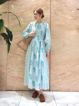「NE QUITTEZ PAS!（ヌキテパ）のアイテム」を使った、Demi-Luxe BEAMSさん（レディース・167cm）の夏コーディネート