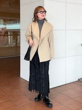 「アイテム（ブルゾン）」を使った、Demi-Luxe BEAMSさん（レディース・158cm）の秋コーディネート