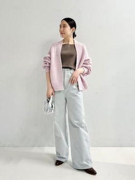 「woadblue（ウォードブルー）のアイテム（パンツ）」を使った、Demi-Luxe BEAMSさん（レディース・155cm）の秋コーディネート