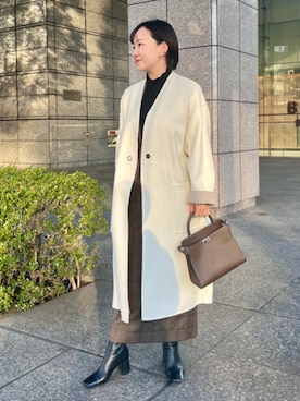 Demi-Luxe BEAMSさん（レディース・158cm）の冬コーディネート