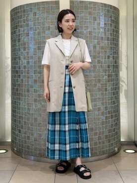 「GIANNI CHIARINI（ジャンニ キアリーニ）のアイテム（トートバッグ）」を使った、Demi-Luxe BEAMSさん（レディース・156cm）の春コーディネート