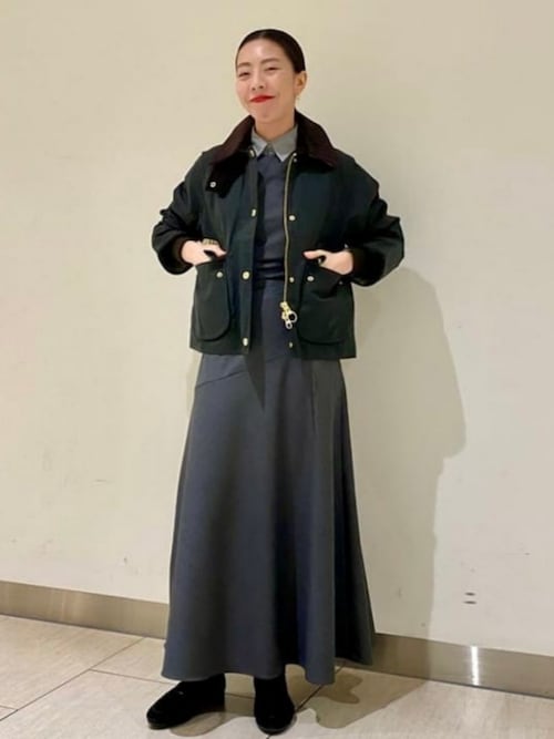 Barbour / BEADNELL クロップド ワックス ジャケット ブルゾン