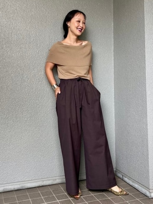 Demi-luxe beams リボン付きパンツ Demi-Luxe BEAMS（デミルクス ビームス）ウエストリボン ドライ