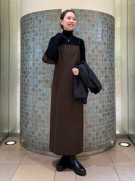 Demi-Luxe BEAMSさん（レディース・161cm）の冬コーディネート