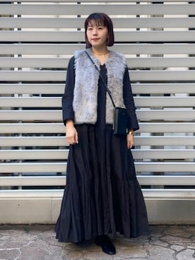 Demi-Luxe BEAMSさん（レディース・159cm）の冬コーディネート