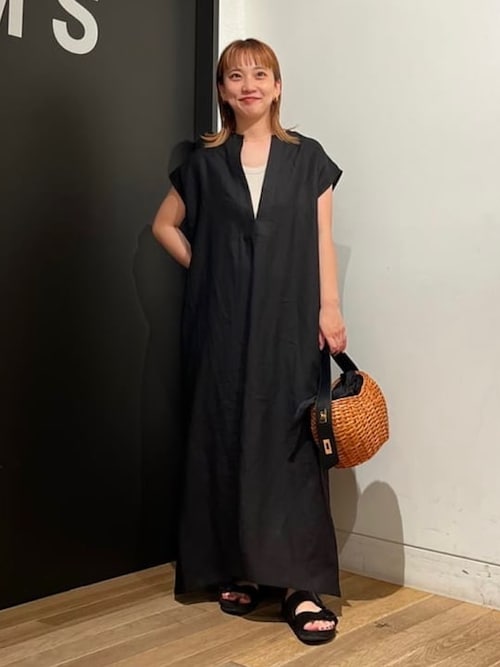 Demi-Luxe BEAMS / リネン リラックス カフタンワンピース .Mを使った