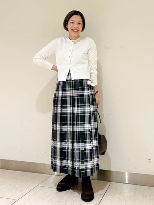 O'NEIL OF DUBLIN / ウール ワイドベルト ロング キルトスカート