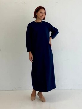 「オンオフ兼用」｜「アイテム（ワンピース）」を使った、Demi-Luxe BEAMSさん（レディース・160cm）の秋コーディネート