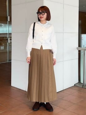 「キルトスカート」｜Demi-Luxe BEAMSさん（レディース・157cm）の秋コーディネート