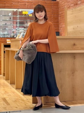 Demi-Luxe BEAMSさん（レディース・159cm）の秋コーディネート