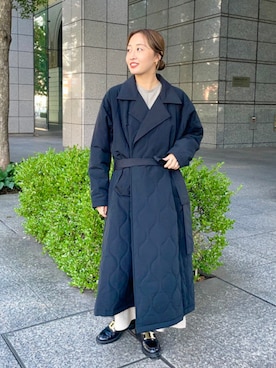 「VACHEMENT（ヴァシュモン）のアイテム（その他アウター）」を使った、Demi-Luxe BEAMSさん（レディース・157cm）の秋コーディネート