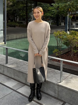 「GIANNI NOTARO（ジャンニノターロ）のアイテム」を使った、Demi-Luxe BEAMSさん（レディース・162cm）の冬コーディネート