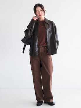 「アイテム（その他アウター）」を使った、Demi-Luxe BEAMSさん（レディース・168cm）の秋コーディネート