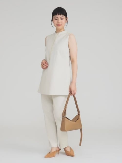 BEAMS ノースリーブ チュニック カットソー セール】ポンチ ノースリーブ チュニック（シャツ/ブラウス