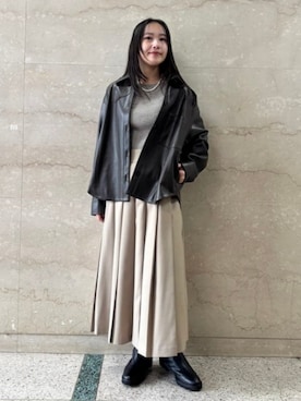 「Demi-Luxe BEAMS（デミルクス ビームス）のアイテム」を使った、Demi-Luxe BEAMSさん（レディース・157cm）の秋コーディネート