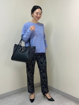 「TOFF&LOADSTONE（トフアンドロードストーン）のアイテム（ハンドバッグ）」を使った、Demi-Luxe BEAMSさん（レディース・155cm）の冬コーディネート