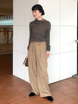 「Demi-Luxe BEAMS（デミルクス ビームス）のアイテム」を使った、Demi-Luxe BEAMSさん（レディース・155cm）の秋コーディネート