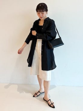 「upperhights（アッパーハイツ）のアイテム（パンツ）」を使った、Demi-Luxe BEAMSさん（レディース・159cm）の春コーディネート