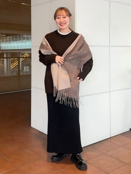 グレンチェック アルパカ リバーシブル ストール（ストール/ショール