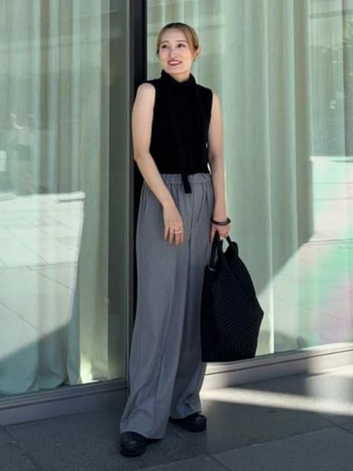 ウールライク イージーパンツ［手洗い可］（その他パンツ）｜Demi-Luxe