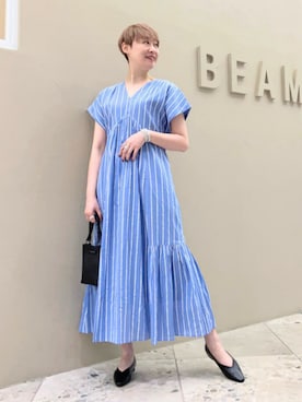 「NE QUITTEZ PAS!（ヌキテパ）のアイテム」を使った、Demi-Luxe BEAMSさん（レディース・165cm）の夏コーディネート