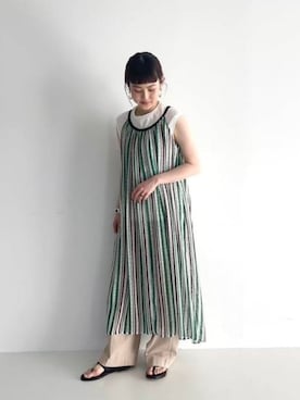 「EFFE BEAMS（エッフェビームス）のアイテム」を使った、Demi-Luxe BEAMSさん（レディース・158cm）の夏コーディネート