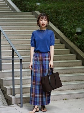 「EFFE BEAMS（エッフェビームス）のアイテム」を使った、Demi-Luxe BEAMSさん（レディース・160cm）の夏コーディネート