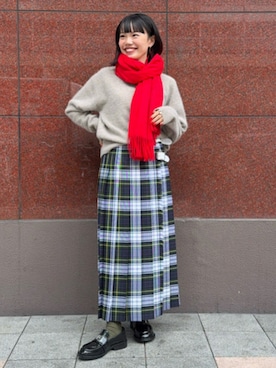 「O'NEIL of DUBLIN（オニールオブダブリン）のアイテム（スカート）」を使った、Demi-Luxe BEAMSさん（レディース・156cm）の秋コーディネート