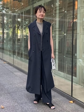 新品 Demi-Luxe BEAMS ウールサテンベルト付 ワンピース Demi-Luxe BEAMS（デミルクス ビームス）の「Demi-Luxe BEAMS