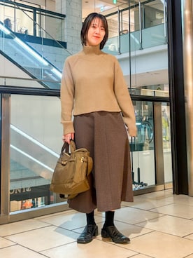 「アイテム（バッグ）」を使った、Demi-Luxe BEAMSさん（レディース・160cm）の秋コーディネート