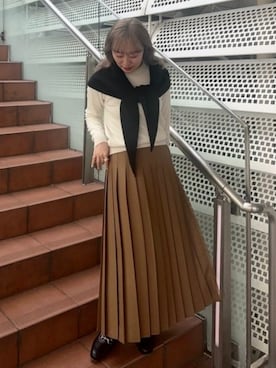 「カシミヤ」｜Demi-Luxe BEAMSさん（レディース・158cm）の秋コーディネート