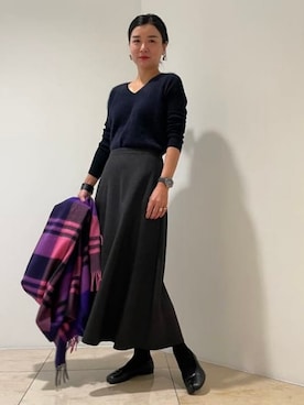 「EFFE BEAMS（エッフェビームス）のアイテム」を使った、Demi-Luxe BEAMSさん（レディース・163cm）の冬コーディネート